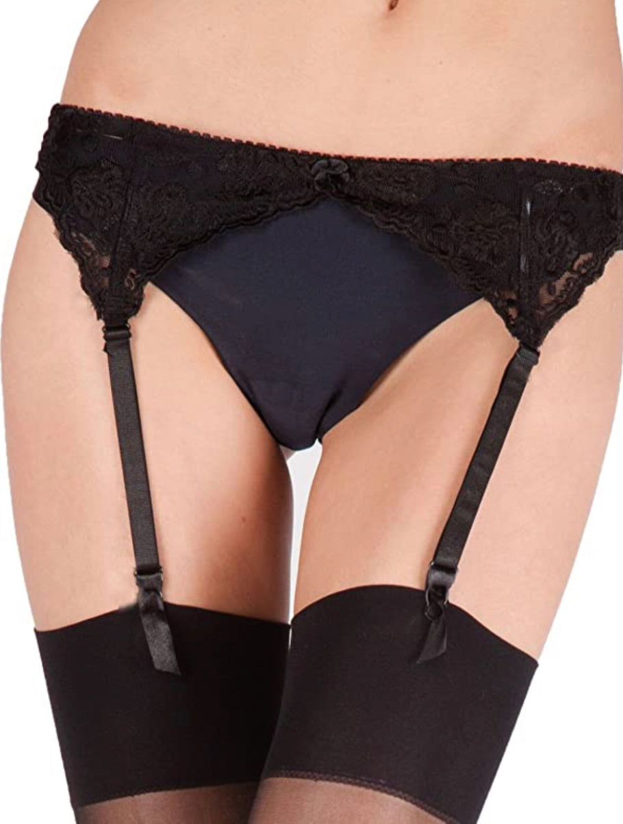 BLACK SUSPENDER BELT