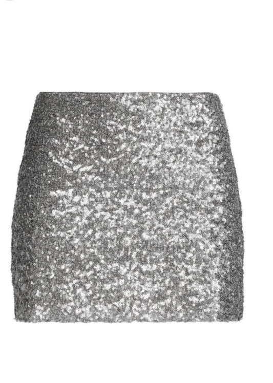 SLIVER PARTY SKIRT